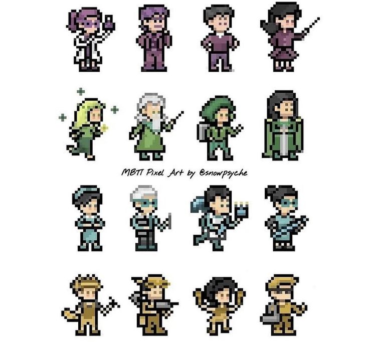 Avatar Pixel Art, Mbti Avatar, Mbti Comics, Personalidad Enfp, Intp T, Enfp T, Mbti Infp, Mbti Relationships, Mbti Enneagram