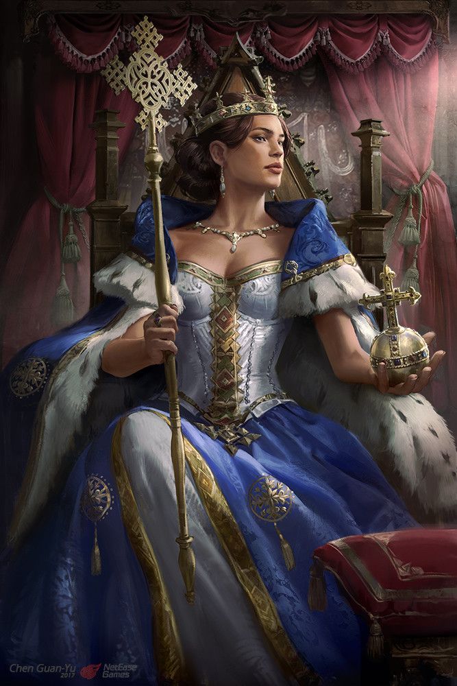 ArtStation - Queen Eleni, Guan Yu chen Fantasy Queen, Guan Yu, Heroic Fantasy, Queen Art, Arte Fantasy, 판타지 아트, Medieval Fantasy, Beautiful Fantasy Art, Fantasy Artwork