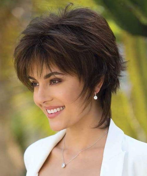 One of my favourites Edgy Short Haircuts, Short Shaggy Haircuts, Short Shag Haircuts, Shaggy Short Hair, Short Shag Hairstyles, Shaggy Haircuts, Latest Short Haircuts, Short Shag, Short Brown Hair