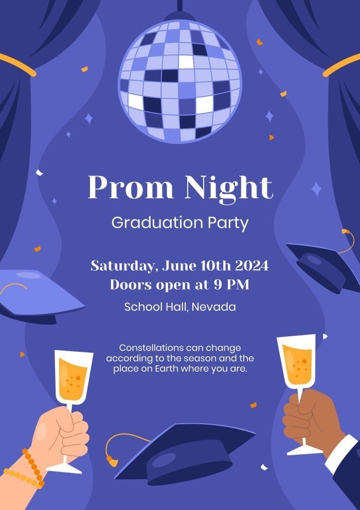 Wepik | Free Graphic Design Editor & Online Templates Prom Night Invitation Card, Prom Flyer Design, Prom Cards Ideas, Prom Invitation Card, Prom Invitations Ideas, Prom Invitations, Prom Committee, Prom Invites, Graduation Invitation Design