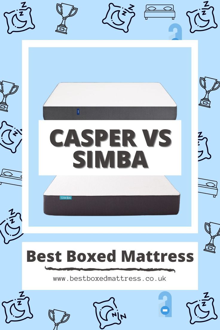 the casper vs simba mattress is shown in this graphic