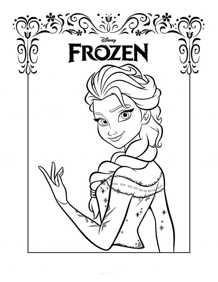 the frozen princess from disney's frozen kingdom coloring page with an image of her hand holding