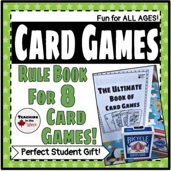 Are you looking for the perfect student gift for the start of the year, or to send your kiddos off on Winter Holidays? Books are really nice, and so are pencils and other goodies. But what about a book FULL of games and a deck of cards to play them with? This is the gift I give to my students, and they LOVE it! The only thing they need to play these games is the deck of cards you give them along with this rule book. Don't want to give each student a deck? Buy a few decks for your classroom and k Teacher Games, Perfect Student, Math Card Games, Crazy Eights, Gift Card Games, Students Christmas, A Deck Of Cards, Maths Games, Student Christmas Gifts