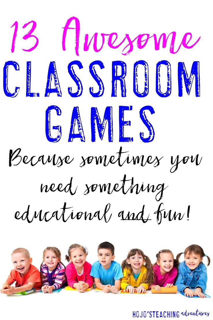 some kids are sitting together with the words, 13 awesome classroom games because sometimes you need something educational and fun