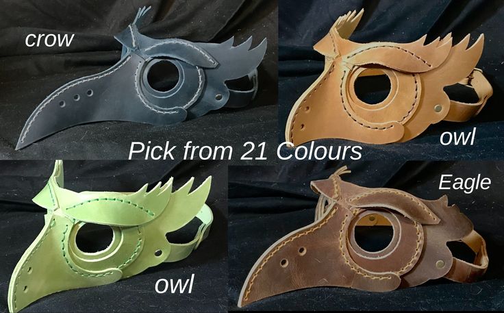 Leather Steampunk Bird Face Mask< You can pick either Owl, Eagle Or Crow These masks are made to order using country cow leather. These hides are perfect, with a marked effect that really makes them stand out, beautiful! Choose from the drop down menu the leather colour and hardware colour. Materials Used: 1.8-2mm Leather Wax Thread Rivets Buckle Eyelets Size - adjustable All Hand stitched. Please message us with any questions! Happy Shopping! Eye Mask Costume, Steampunk Hand, Eagle Mask, Steampunk Bird, Owl Mask, Country Cow, Bird Masks, Mask Costume, Owl Bird