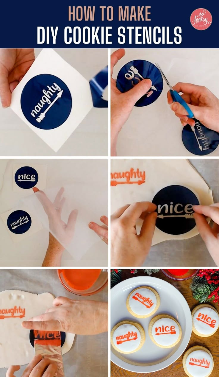 how to make diy cookie stencils