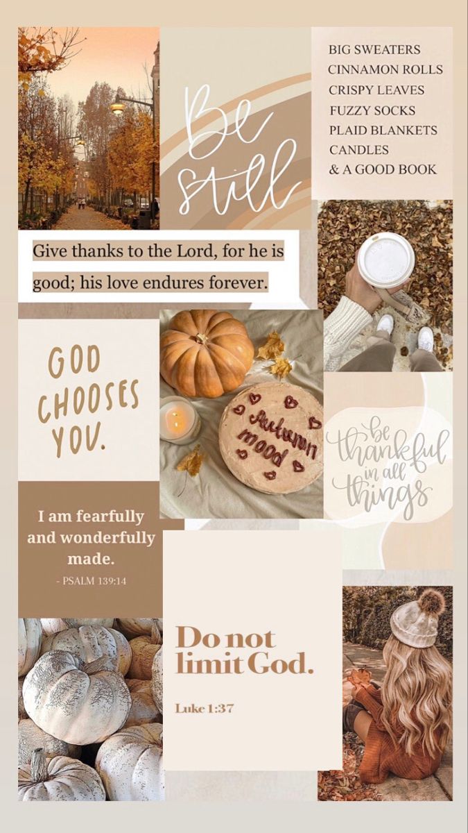 a collage of thanksgiving cards with the words, give thanks to the lord for his good