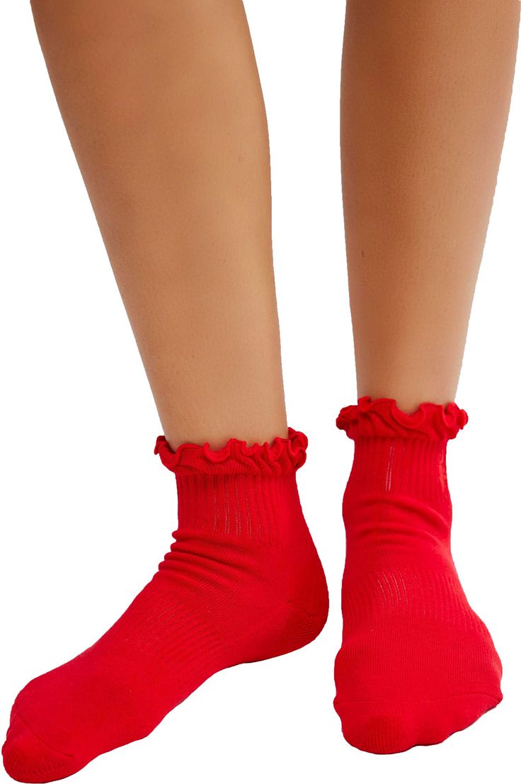 So comfy socks featured in an ankle rise style with ruffle edge detailing. Fit & Design: Ribbed knit Seamed toe Trendy Ruffled Socks For Spring, Casual Ruffle Socks For Spring, Casual Ruffled Socks For Spring, Casual Fitted Ruffle Socks, Casual Ruffled Fitted Socks, Ruffle Socks, Ruffled Socks, Comfy Socks, Fp Movement