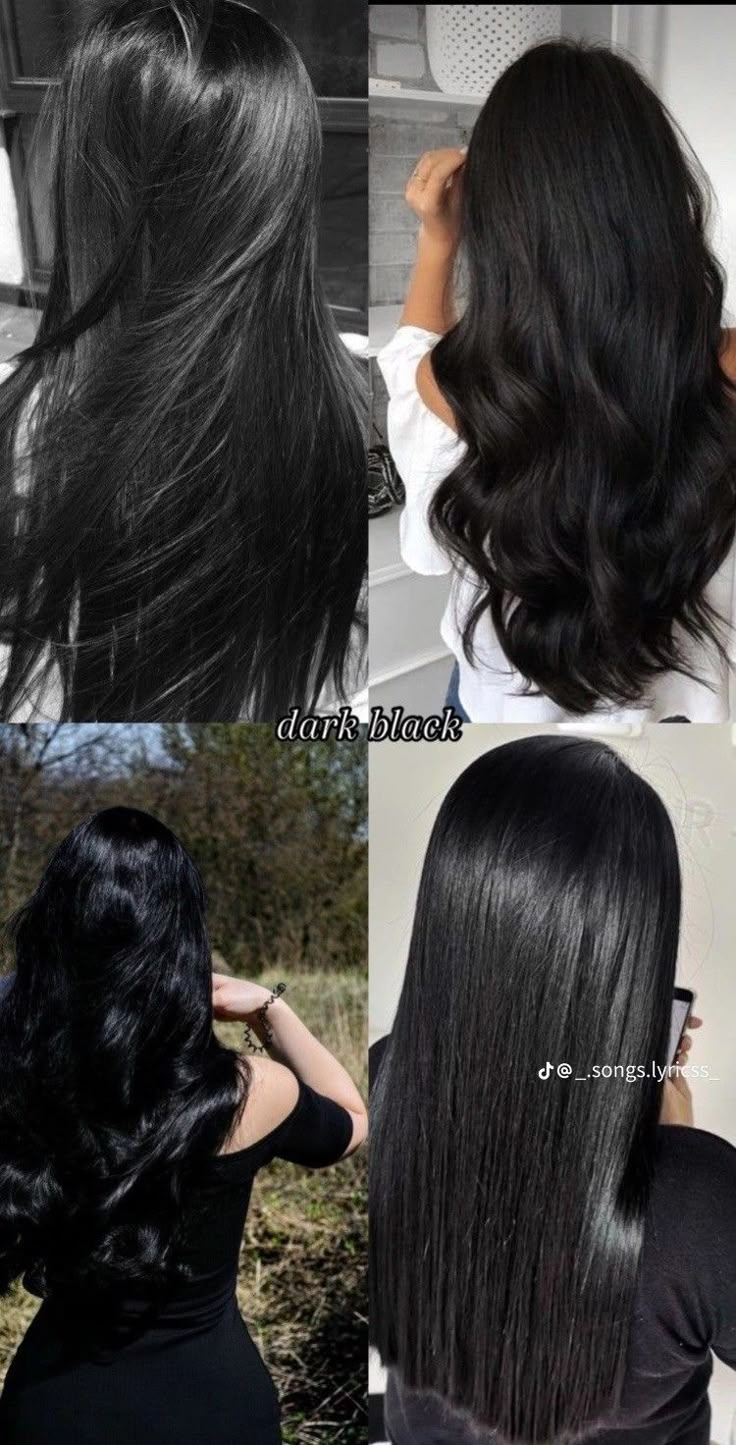 Best Hairstyles For Women, Black Hair Aesthetic, Dark Brunette Hair, Long Silky Hair, Jet Black Hair, Black Hair Color, The Best Hairstyles, Hair Stylies, Short Hair Color