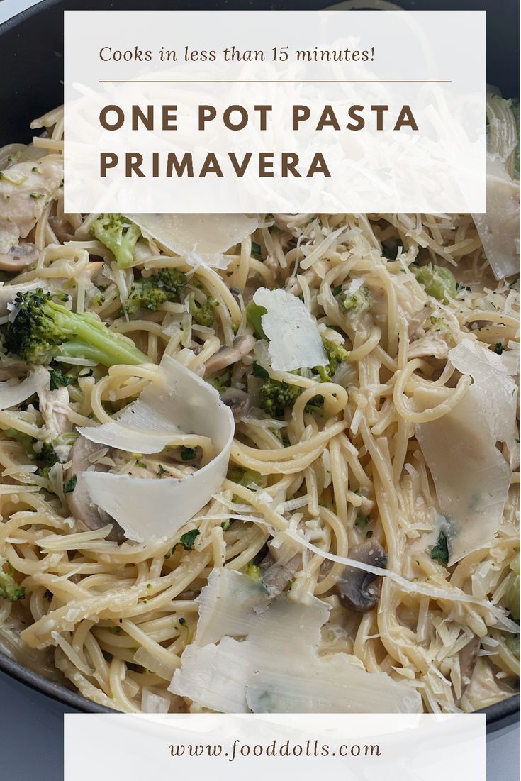 One Pot Pasta Primavera Recipe | Recipe | Pasta primavera recipe, One pot  pasta, Pasta primavera