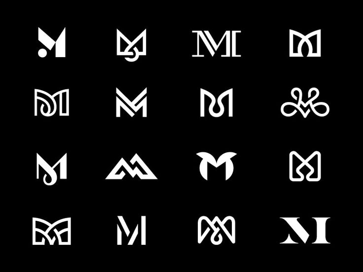 the logos for different brands are shown in black and white, with one letter missing