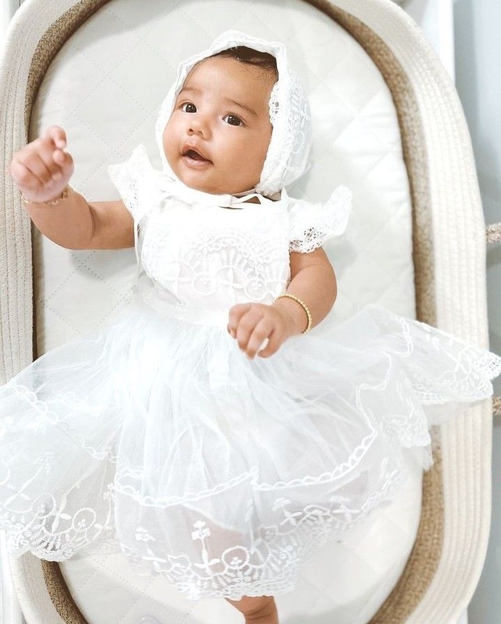 Glowing in white in our magnolia dress ���😍😍@iimlexiirose @meettheseguras Magnolia Dress, Blessing Dress, Baby Blessing, Lace Tie, Cake Smash Outfit, Turban Hat, Winter Socks, Summer Swim Suits, Swimsuit Dress