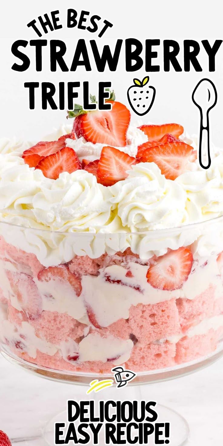 the best strawberry trifle recipe is delicious easy to make and it's ready in minutes