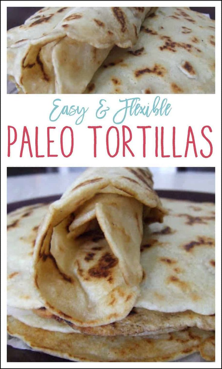 easy and delicious palen tortillas recipe with the title in red text above it