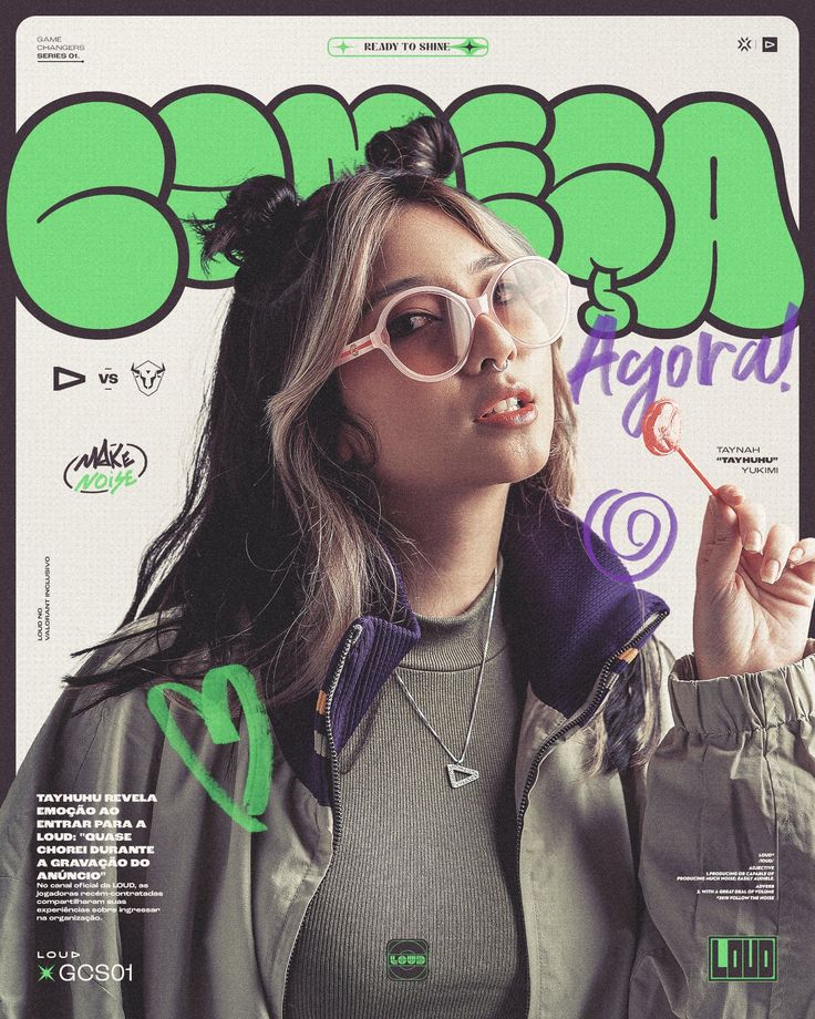 a woman with sunglasses on the cover of a magazine, looking at something in her hand