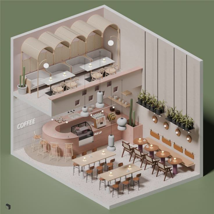 3D Model Coffee Shop 3 PNG - Toffu Co Small Cafe Exterior, Coffee Shop Layout Floor Plans, Small Cafe Design Layout, Boho Coffee Shop Interior Design, Coffee Shop Counter Layout, Sketch Coffee Shop, Tiny Coffee Shop Design, Cozy Cafe Interior Coffee Shop, Coffee Shop Plan