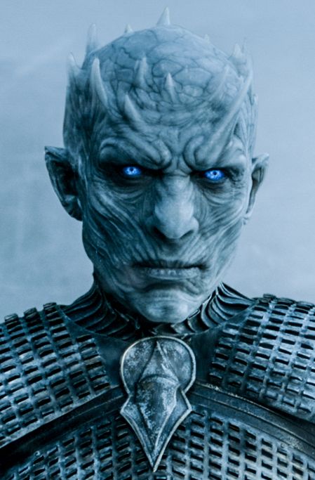 the night king from game of throne with caption that reads, feelin cute might kill everybody you love this sunday, id