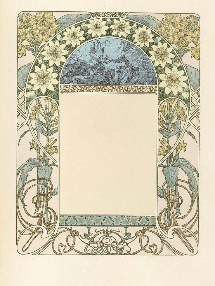 an ornate frame with flowers and birds on it