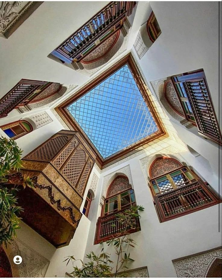 Sunroom Ceiling Ideas, Dining Room Ceiling Ideas, Fans For Living Room, Sunroom Ceiling, Room Ceiling Ideas, Designer Ceiling Fans, Moroccan Courtyard, Egyptian Architecture, Designer Ceiling