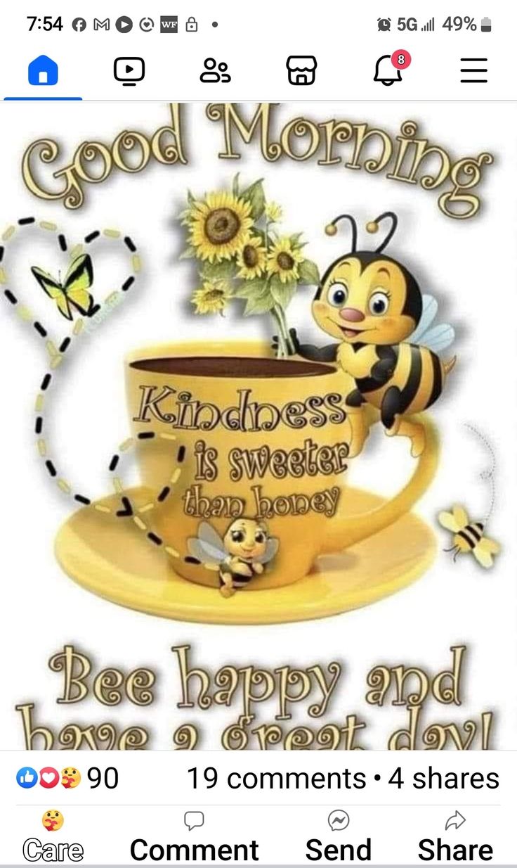 an image of a coffee cup with bees on it