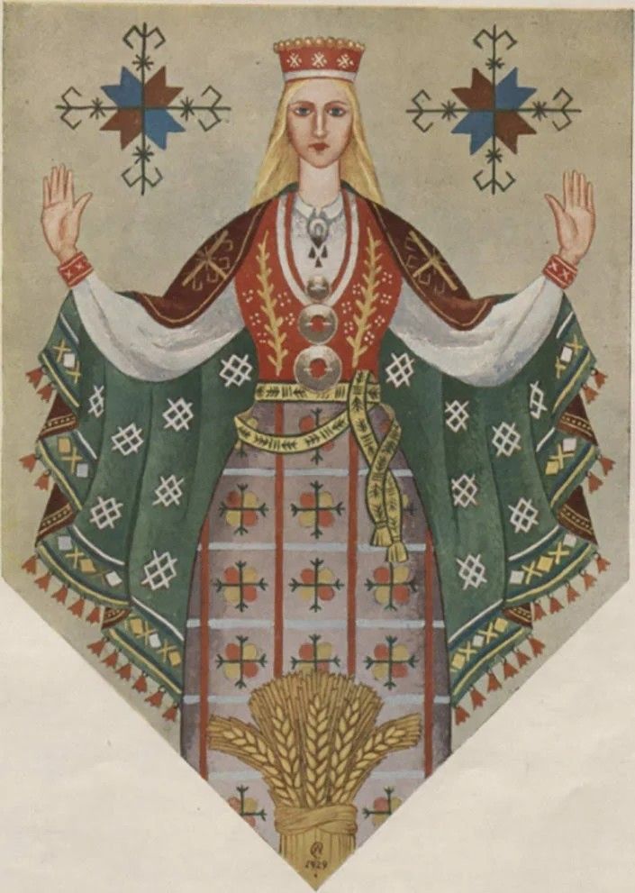 an image of a woman wearing a crown and holding her hands up in the air