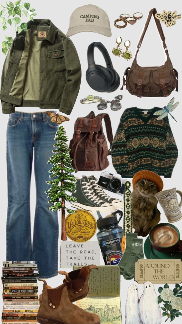 #hippie #granola Aesthetic Cryptidcore, Geek Girl Style, Retro Hippie Outfits, Granola Girl Fall Outfits, Granola Aesthetic Outfit, Granola Style Outfits, Hippie Outfits Winter, Cute Granola Outfits, Hippie Winter Outfits