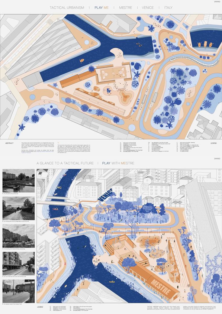 two maps showing different areas in the city and on the other side, there is a river