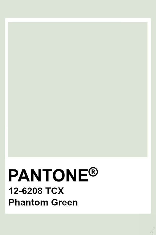 the pantone color is light green and has an empty square in front of it