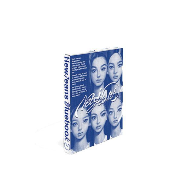 the book cover is blue and white with four women's heads on it,