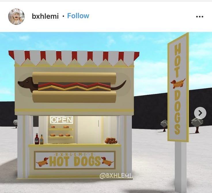 an animated image of a hot dog stand