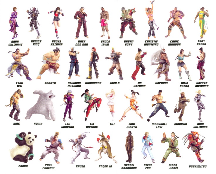 an image of many different characters from the video game street fighter 3, all in various poses