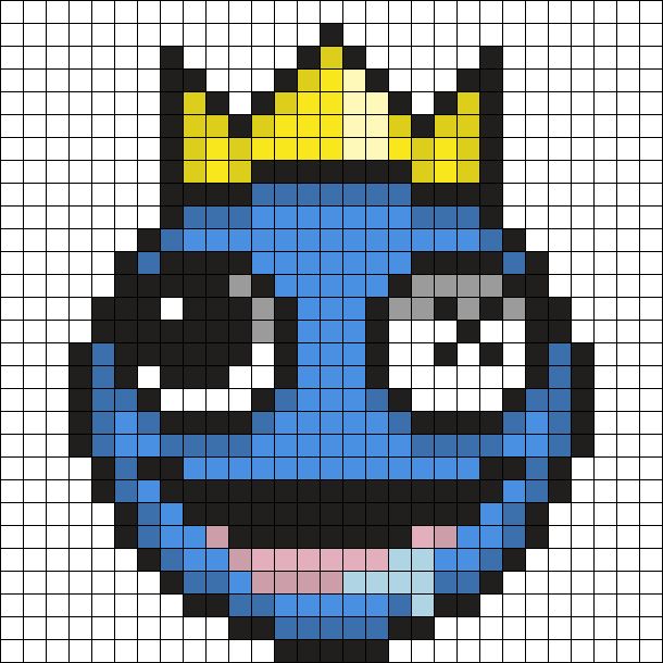 an image of a pixellated face with a crown on it's head and eyes