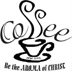 the logo for coffee be the aroma of christ