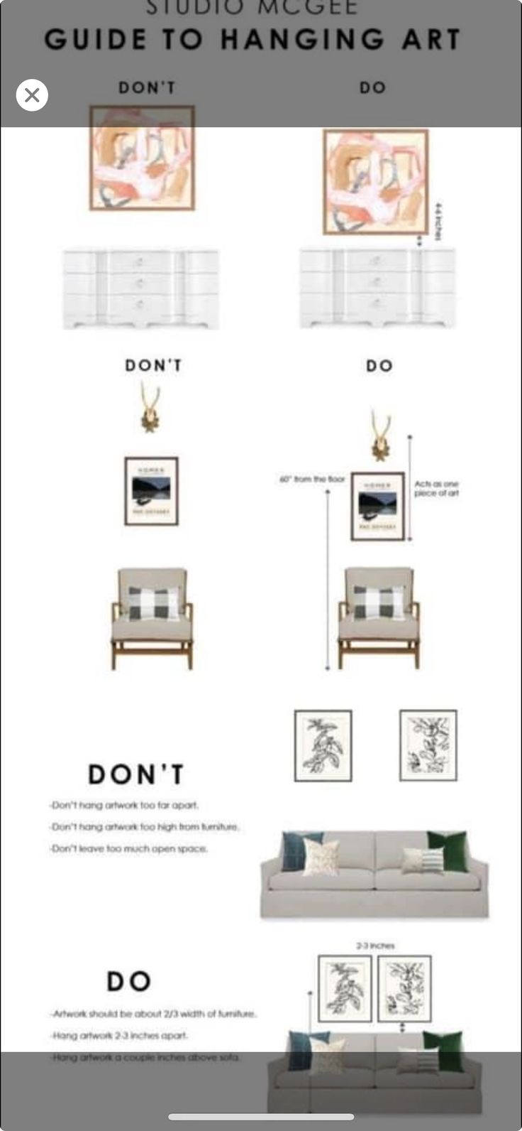 an info sheet showing different types of furniture