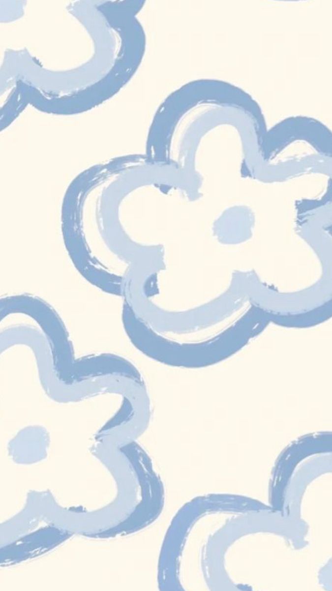 blue and white clouds are painted on a white wallpaper with light blue paint in the middle