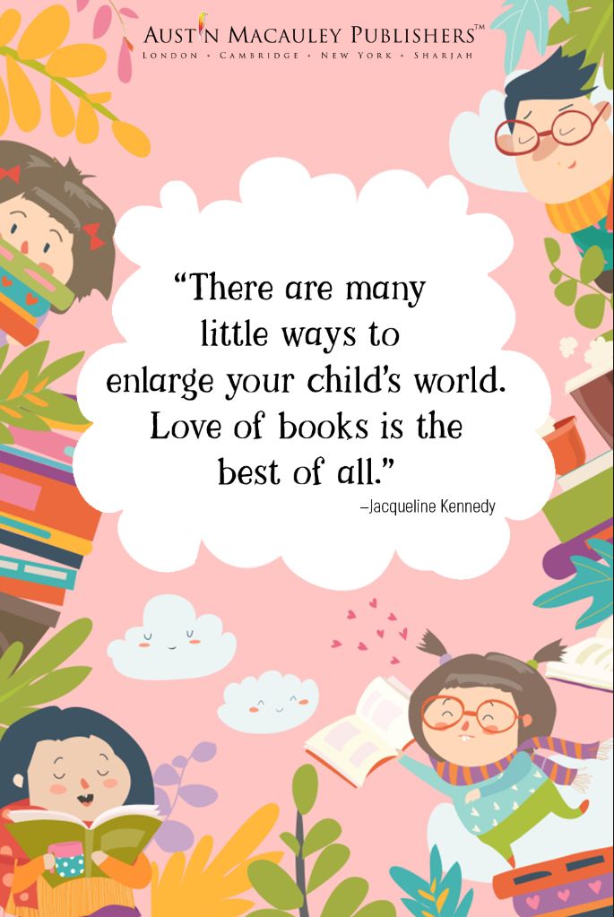 an image of children reading books with the quote, there are many little ways to enlarge your child's world love of books is the best of all