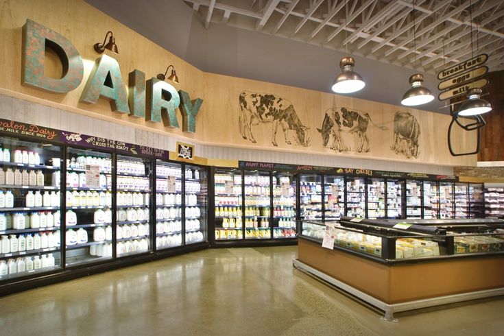 the dairy section of a grocery store