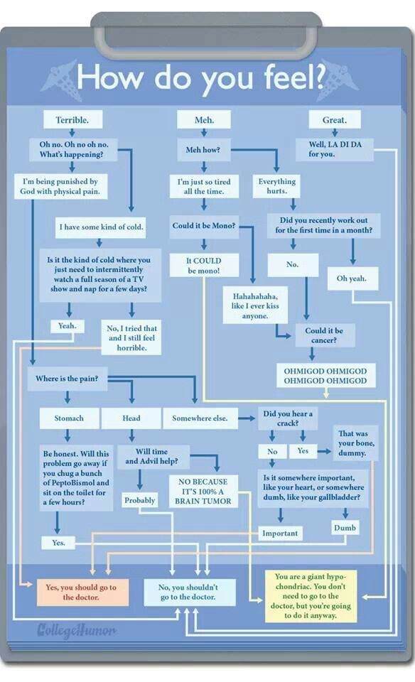 the flow diagram for how do you feel?