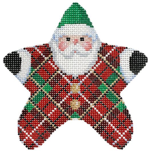 Star Of The Month Santa Needlepoint, Star Of The Month, Needlepoint Kits Canvases, Elizabeth Bradley, Needlepoint Ornaments, Stitch Guide, Order Confirmation, Needlepoint Kits, Needlepoint