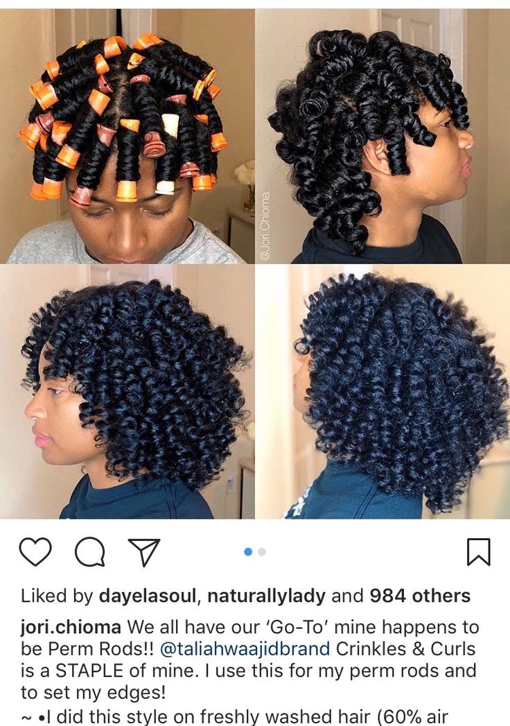 Perm rod set Black Hair Perm, Curl Rods, Perm Rods On Natural Hair, Afro Perm, Rod Curls, Coiled Hair, Perm Rod Set, Hairstyles Black Hair, Natural Hair Conditioner