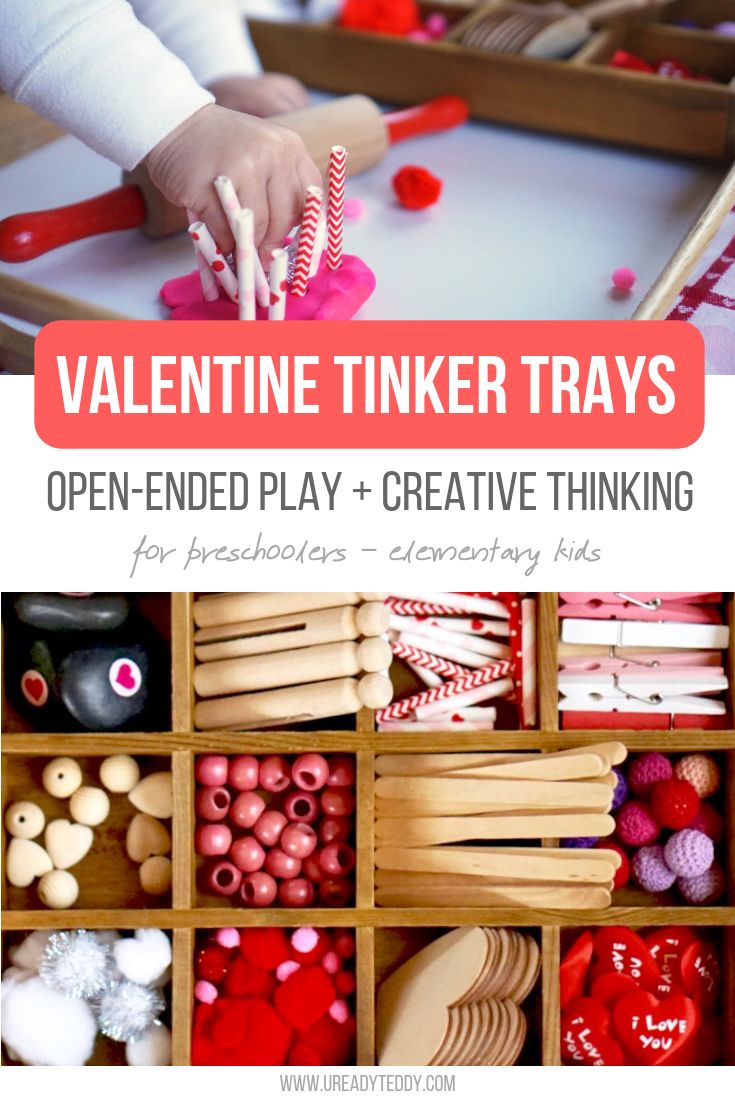 valentine tinker trays with play and creative thinking for toddlers to learn how to make them