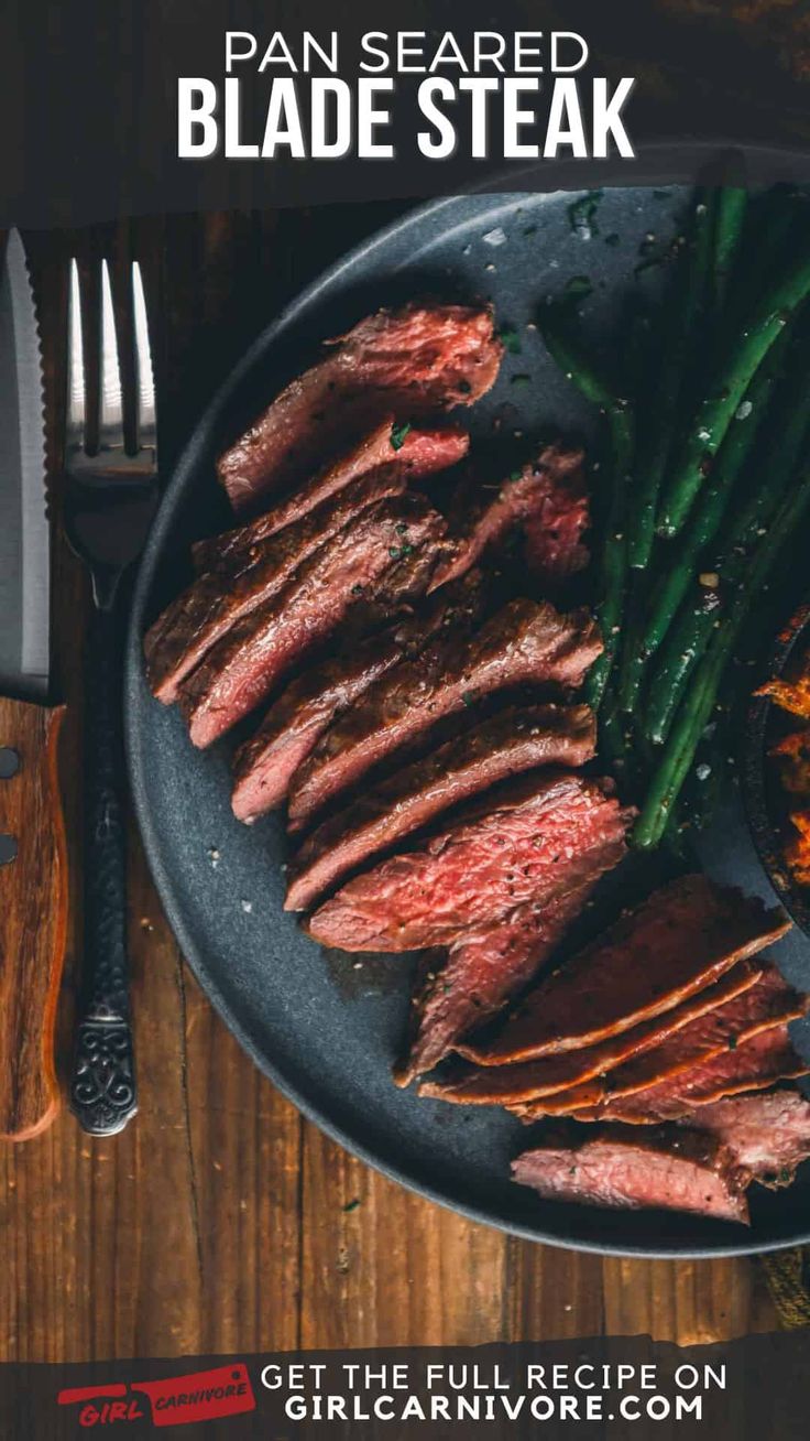 pan seared steak with green beans and potatoes