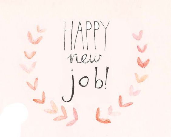 a happy new job written on a piece of paper with leaves around it and the words'happy new job'in black ink