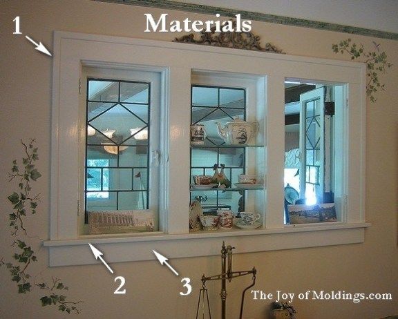 an image of a kitchen window with instructions on how to fit it and what to put them in