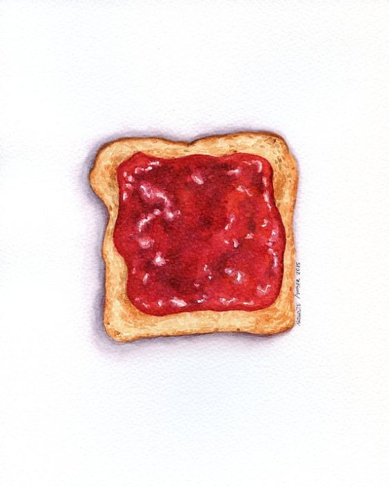 a piece of toast with jam on it