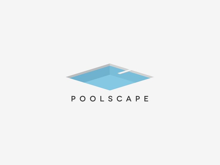 the logo for poolscapee, an outdoor swimming pool that has been designed to look like