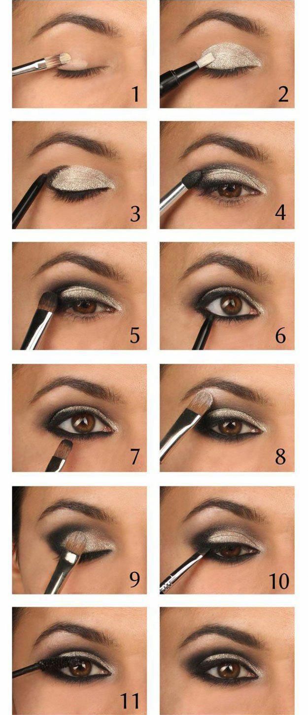 Robert Welsh Eyeshadow, Metallic Smokey Eye, Make Up Mata, Party Eye Makeup, Eyeshadow Tutorial For Beginners, Mekap Mata, Makeup Sephora, Party Eyes, Makeup Tip