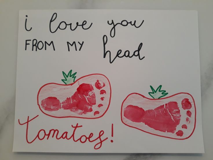 a card that says i love you from my head tomatoes