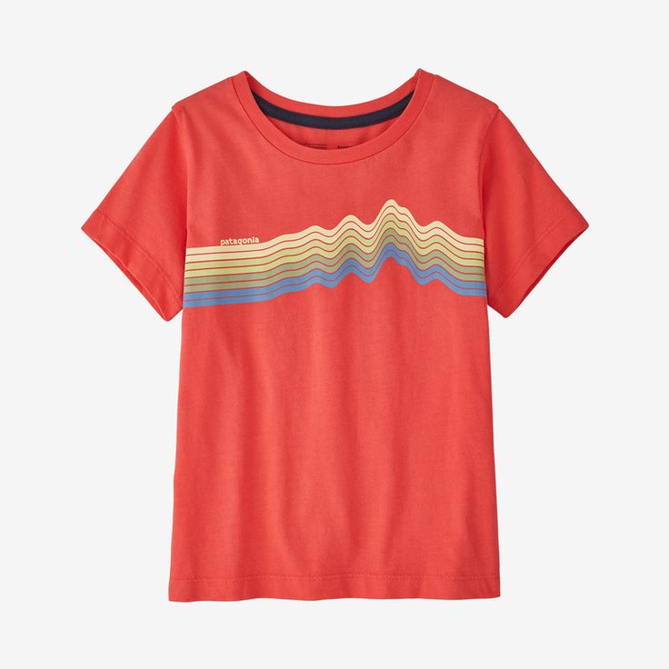 This regular-fit tee is made of soft 100% Regenerative Organic Certified® cotton. Made in a Fair Trade Certified™ factory. | Patagonia Baby Regenerative Organic Certified® Cotton Graphic T-Shirt in Coral, 3-6 Months - Kids' T-Shirts & Tops Patagonia Baby, Baby Patagonia, Patagonia Kids, Toddler Tops, Special Kids, Womens Fleece, Patagonia Womens, Workout Tee, Fair Trade