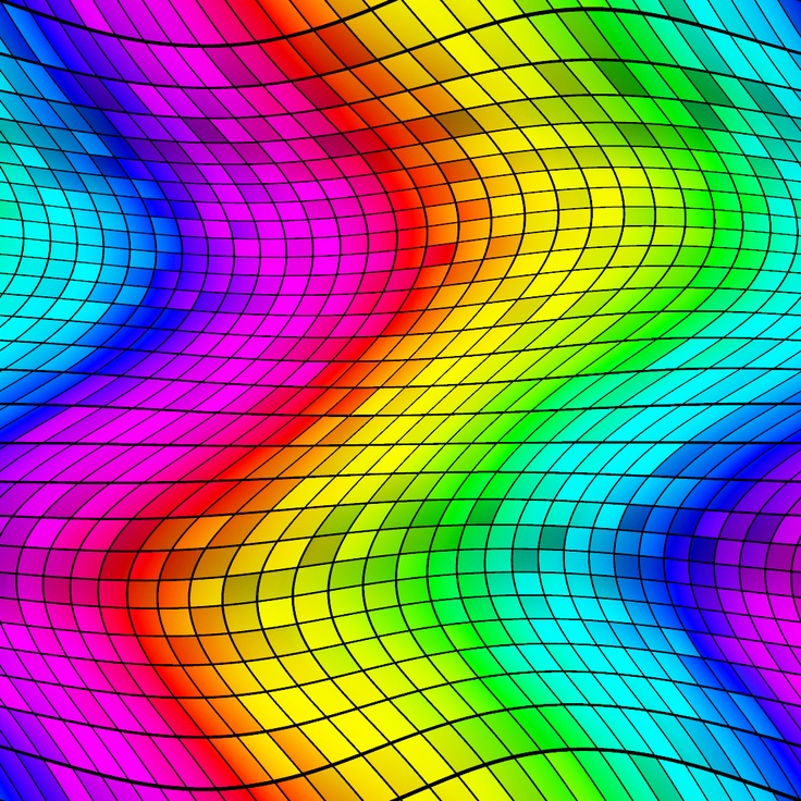 an abstract rainbow colored background with wavy lines